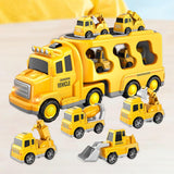 Maxbell Fire Truck Toy Friction Power Vehicles for Party Favors Easter Birthday Gift Yellow