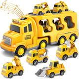 Maxbell Fire Truck Toy Friction Power Vehicles for Party Favors Easter Birthday Gift Yellow
