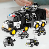 Maxbell Fire Truck Toy Friction Power Vehicles for Party Favors Easter Birthday Gift Black
