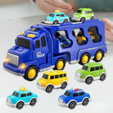 Maxbell Fire Truck Toy Friction Power Vehicles for Party Favors Easter Birthday Gift Blue