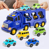 Maxbell Fire Truck Toy Friction Power Vehicles for Party Favors Easter Birthday Gift Blue