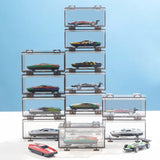 Maxbell Toy Cars Organizer Protection Storage Durable Car Display Box for Model Cars Gray