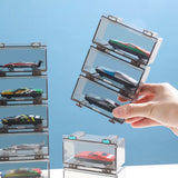 Maxbell Toy Cars Organizer Protection Storage Durable Car Display Box for Model Cars Gray