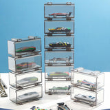 Maxbell Toy Cars Organizer Protection Storage Durable Car Display Box for Model Cars Gray