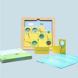 Maxbell Wooden Blocks Puzzle Brain Teasers Toy for 3 4 5 6 Years Old Girls Boys Kids