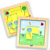 Maxbell Wooden Blocks Puzzle Brain Teasers Toy for 3 4 5 6 Years Old Girls Boys Kids