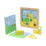 Maxbell Wooden Blocks Puzzle Brain Teasers Toy for 3 4 5 6 Years Old Girls Boys Kids