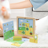 Maxbell Wooden Blocks Puzzle Brain Teasers Toy for 3 4 5 6 Years Old Girls Boys Kids