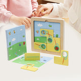 Maxbell Wooden Blocks Puzzle Brain Teasers Toy for 3 4 5 6 Years Old Girls Boys Kids