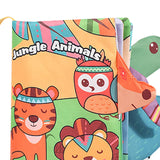 Maxbell Baby Cloth Book Toy Sensory Baby Toys Book for Infant Boys Girls 0-12 Months Jungle Animal