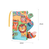 Maxbell Baby Cloth Book Toy Sensory Baby Toys Book for Infant Boys Girls 0-12 Months Jungle Animal