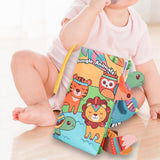 Maxbell Baby Cloth Book Toy Sensory Baby Toys Book for Infant Boys Girls 0-12 Months Jungle Animal