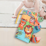 Maxbell Baby Cloth Book Toy Sensory Baby Toys Book for Infant Boys Girls 0-12 Months Jungle Animal