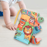 Maxbell Baby Cloth Book Toy Sensory Baby Toys Book for Infant Boys Girls 0-12 Months Jungle Animal