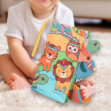 Maxbell Baby Cloth Book Toy Sensory Baby Toys Book for Infant Boys Girls 0-12 Months Jungle Animal