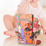 Maxbell Baby Cloth Book Toy Sensory Baby Toys Book for Infant Boys Girls 0-12 Months Pet