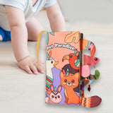 Maxbell Baby Cloth Book Toy Sensory Baby Toys Book for Infant Boys Girls 0-12 Months Pet