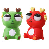 Maxbell Raised Eyes Animal Toy Eye Popping Dragon Toy for Children Goodie Bag Filler Red