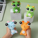 Maxbell Raised Eyes Animal Toy Eye Popping Dragon Toy for Children Goodie Bag Filler Red