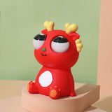 Maxbell Raised Eyes Animal Toy Eye Popping Dragon Toy for Children Goodie Bag Filler Red