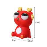 Maxbell Raised Eyes Animal Toy Eye Popping Dragon Toy for Children Goodie Bag Filler Red