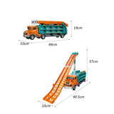 Maxbell Big Hauler Truck Toy Cars Storage and Transporter Toy for Kids Birthday Gift orange