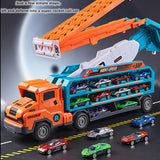 Maxbell Big Hauler Truck Toy Cars Storage and Transporter Toy for Kids Birthday Gift orange