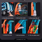 Maxbell Big Hauler Truck Toy Cars Storage and Transporter Toy for Kids Birthday Gift orange