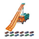 Maxbell Big Hauler Truck Toy Cars Storage and Transporter Toy for Kids Birthday Gift orange