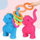 Maxbell Elephant Rings Toss Game Educational Toy Children Throw Circle Game for Kids Blue