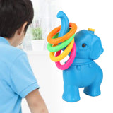 Maxbell Elephant Rings Toss Game Educational Toy Children Throw Circle Game for Kids Blue