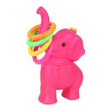 Maxbell Elephant Rings Toss Game Educational Toy Children Throw Circle Game for Kids Pink