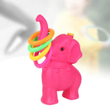 Maxbell Elephant Rings Toss Game Educational Toy Children Throw Circle Game for Kids Pink