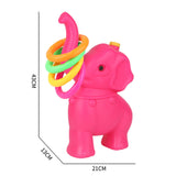 Maxbell Elephant Rings Toss Game Educational Toy Children Throw Circle Game for Kids Pink