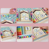 Maxbell Number Counting Toy Montessori Wood Math Toy for Kids Kindergarten Preschool