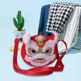 Maxbell Embroidered Tote Purse Portable Chinese New Year Crossbody Bag Street Indoor Style B