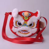 Maxbell Embroidered Tote Purse Portable Chinese New Year Crossbody Bag Street Indoor Style B
