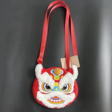 Maxbell Embroidered Tote Purse Portable Chinese New Year Crossbody Bag Street Indoor Style B