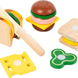 Maxbell Kitchen Accessory Food Toys Cutting Play Food Toy Window Display Gift Crafts hamburger