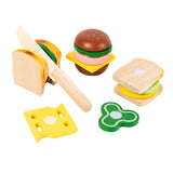 Maxbell Kitchen Accessory Food Toys Cutting Play Food Toy Window Display Gift Crafts hamburger