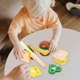 Maxbell Kitchen Accessory Food Toys Cutting Play Food Toy Window Display Gift Crafts hamburger