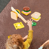 Maxbell Kitchen Accessory Food Toys Cutting Play Food Toy Window Display Gift Crafts hamburger