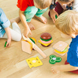 Maxbell Kitchen Accessory Food Toys Cutting Play Food Toy Window Display Gift Crafts hamburger