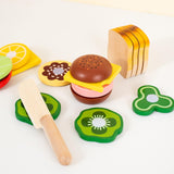Maxbell Kitchen Accessory Food Toys Cutting Play Food Toy Window Display Gift Crafts hamburger