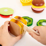 Maxbell Kitchen Accessory Food Toys Cutting Play Food Toy Window Display Gift Crafts hamburger
