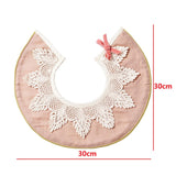 Maxbell Lace Feeding Bibs Absorbent Lace Handmade Drool Burp Bibs for Newborn Infant