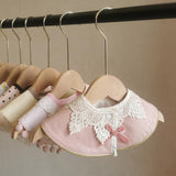 Maxbell Lace Feeding Bibs Absorbent Lace Handmade Drool Burp Bibs for Newborn Infant