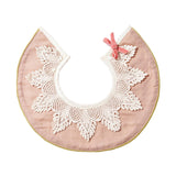 Maxbell Lace Feeding Bibs Absorbent Lace Handmade Drool Burp Bibs for Newborn Infant