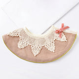 Maxbell Lace Feeding Bibs Absorbent Lace Handmade Drool Burp Bibs for Newborn Infant