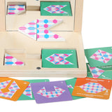 Maxbell Montessori Toy Develop Wood Mirror Puzzle for Kindergarten Household Bedroom